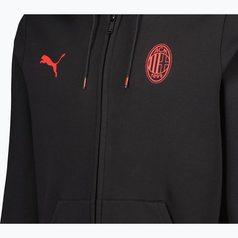 Puma AC Milan Essential Fleece huvtröja Svart