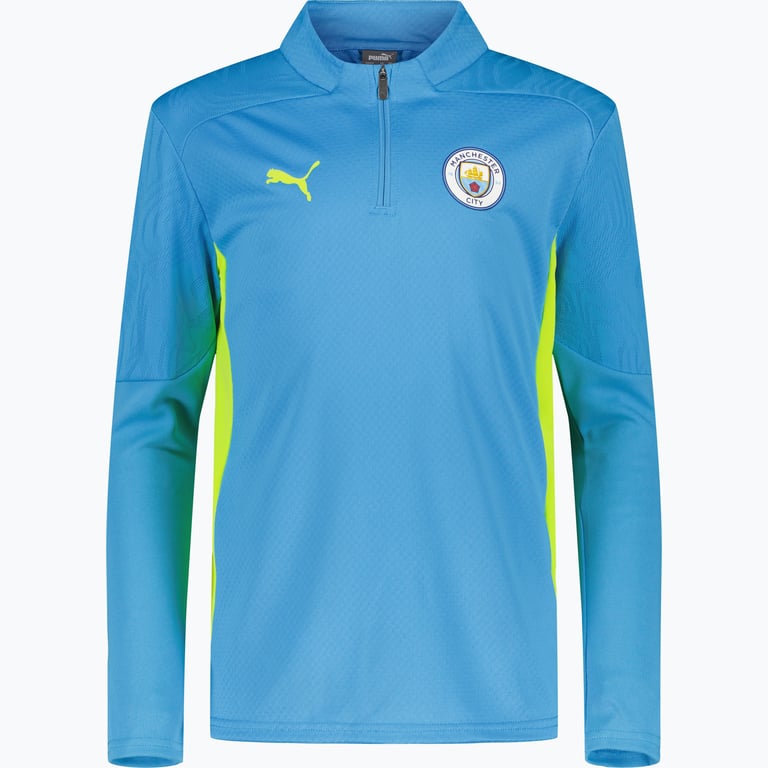 Puma Manchester City 1/4 Zip JR träningströja Blå