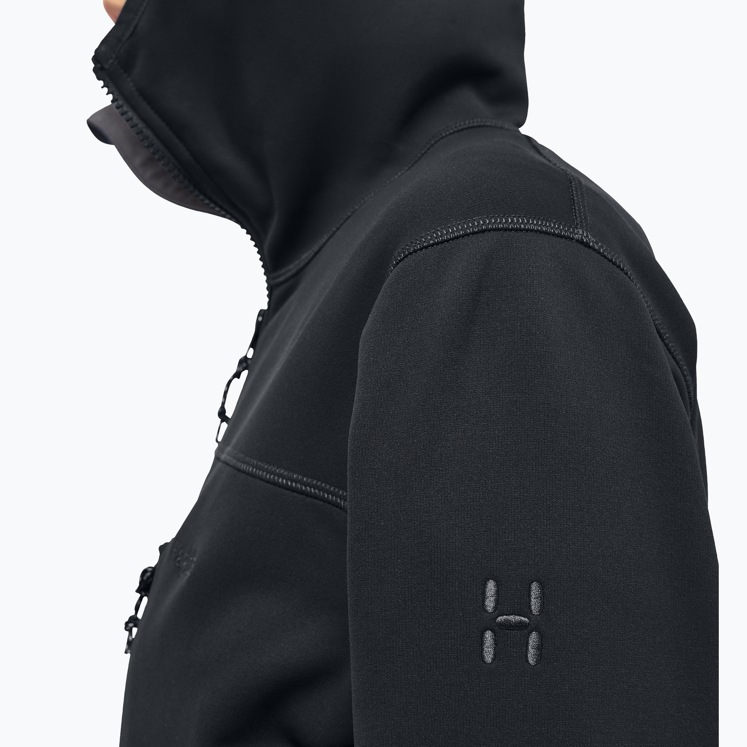 Haglöfs Rosson Mid Hood W fleecejacka Svart