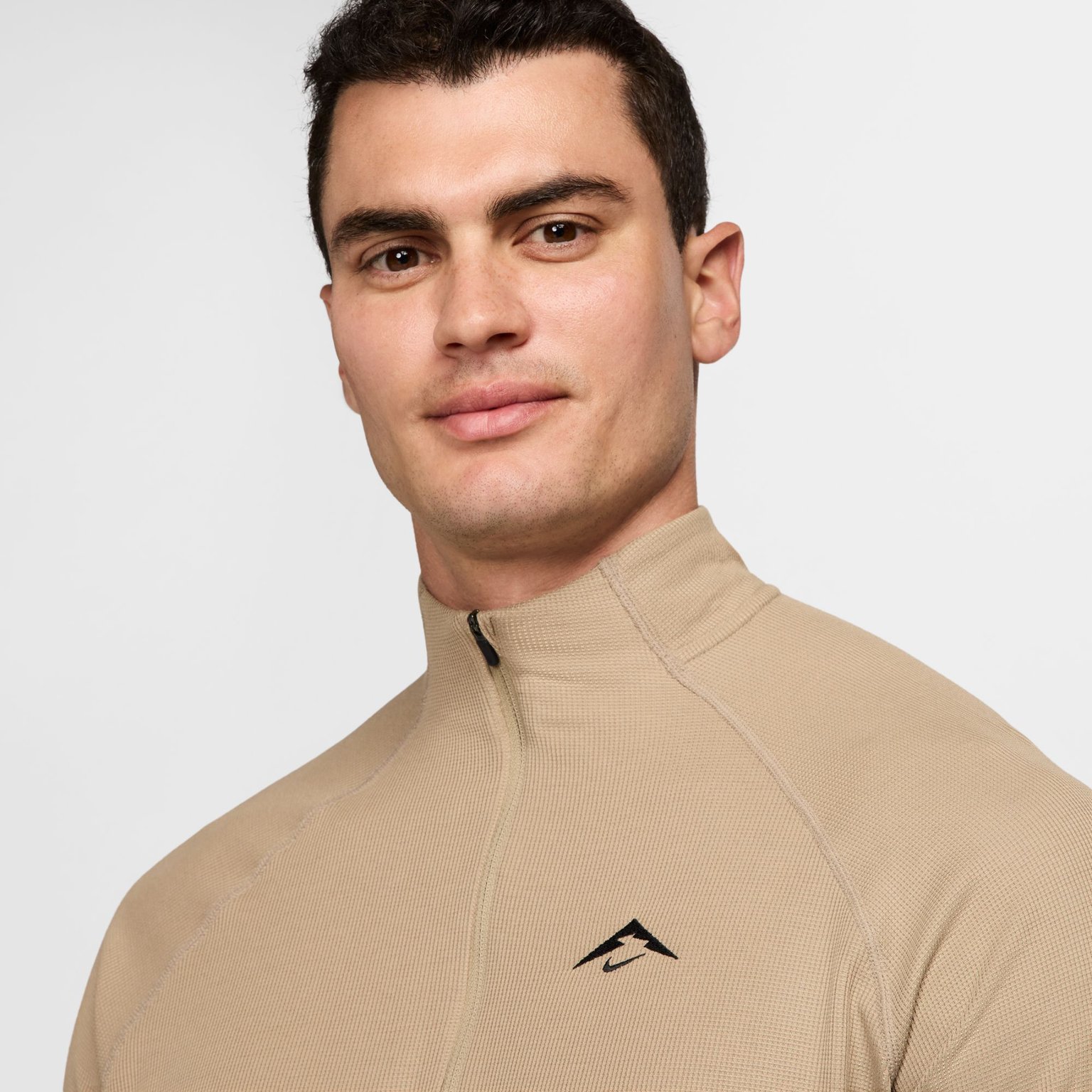 Nike Trail Dri-FIT 1/2 zip M träningströja Beige