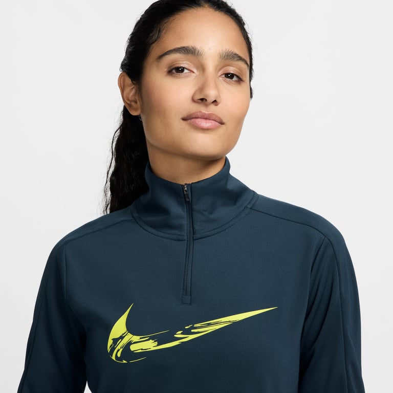 Nike Dri-FIT Swoosh 1/4 Zip W löpartröja Blå