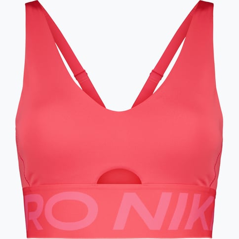 Nike Pro Indy Plunge Medium-Support sport-BH Rosa