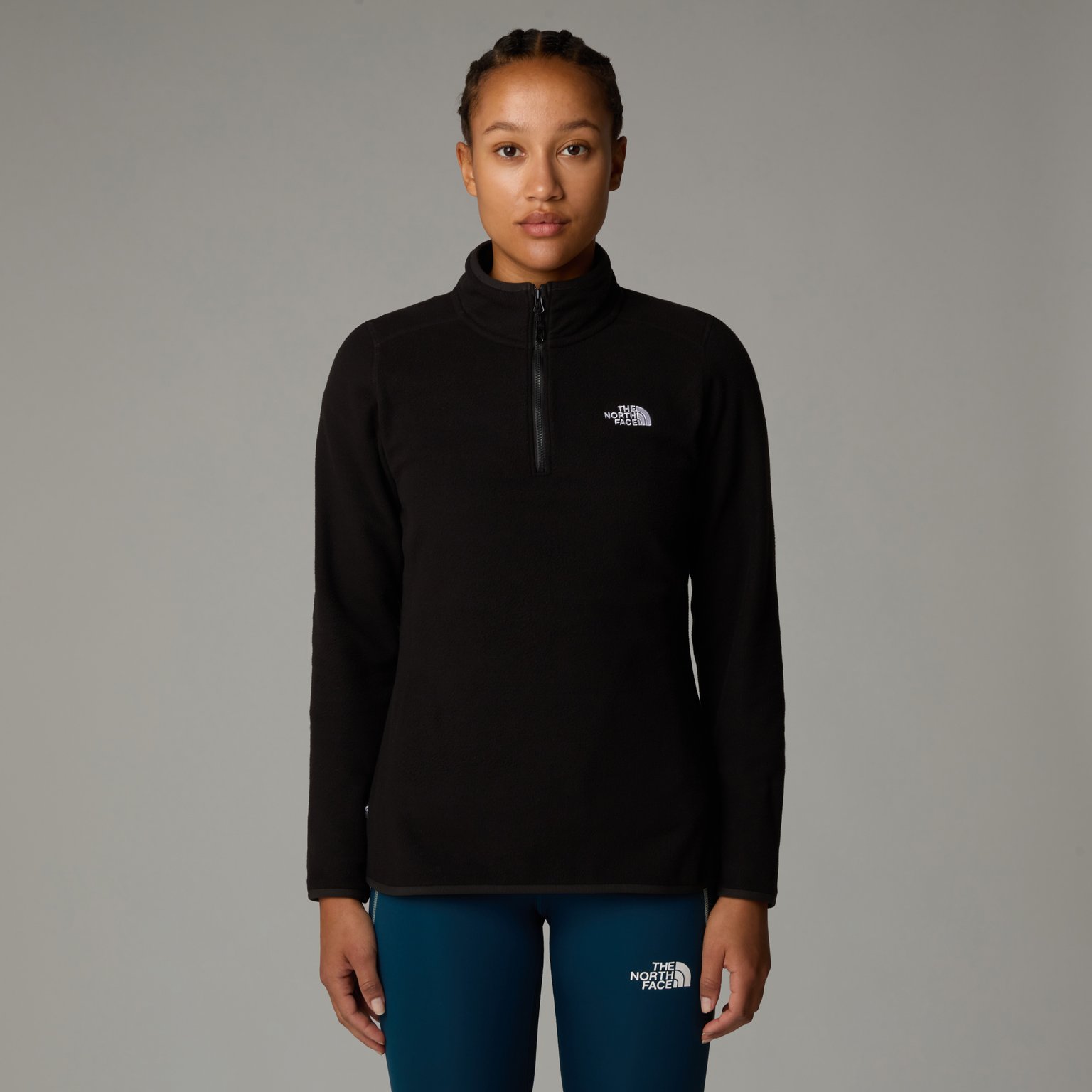 The North Face 100 Glacier 1/4 Zip W fleecetröja Svart