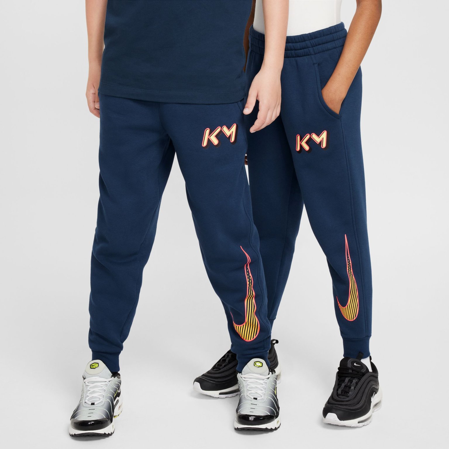 Nike Kylian Mbappé Fleece Club JR mjukisbyxor Blå