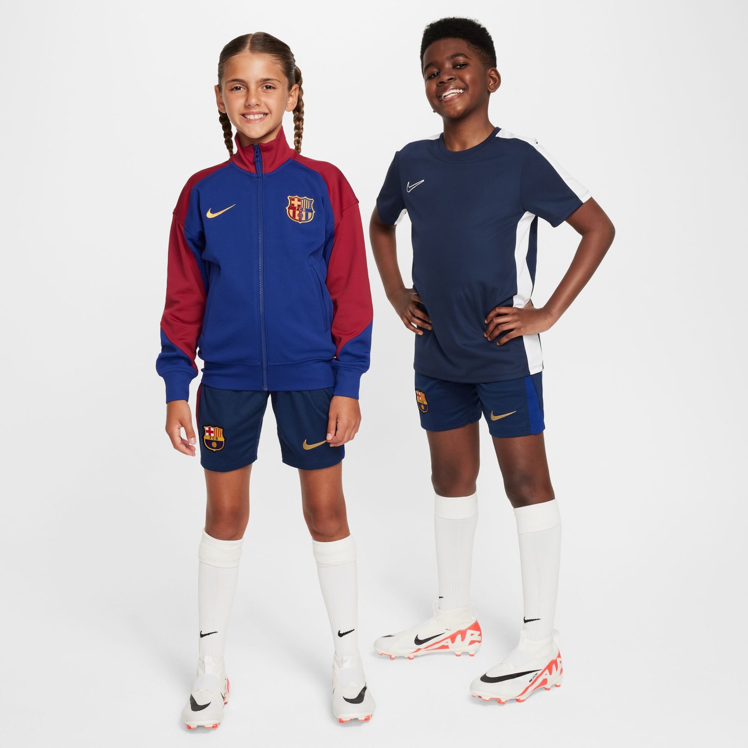 Nike FC Barcelona Home 24/25 JR träningsshorts Blå