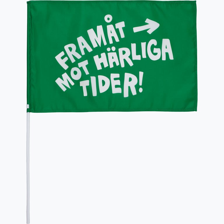 Hammarby Framåt mot Flagga med pinne 30X45CM Grön