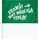 förhandsvisning ikon 1 för Hammarby  Framåt mot Flagga med pinne 90X60CM Grön