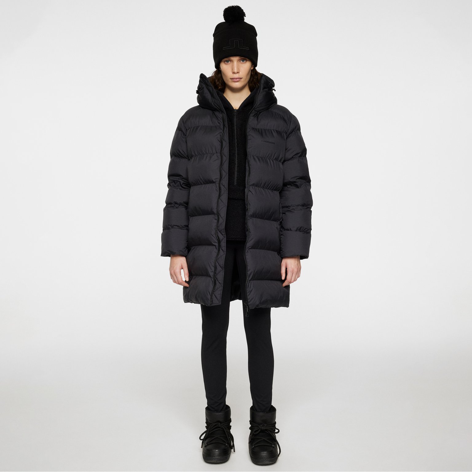 J.Lindeberg Baryl Padded Parka W vinterjacka Svart