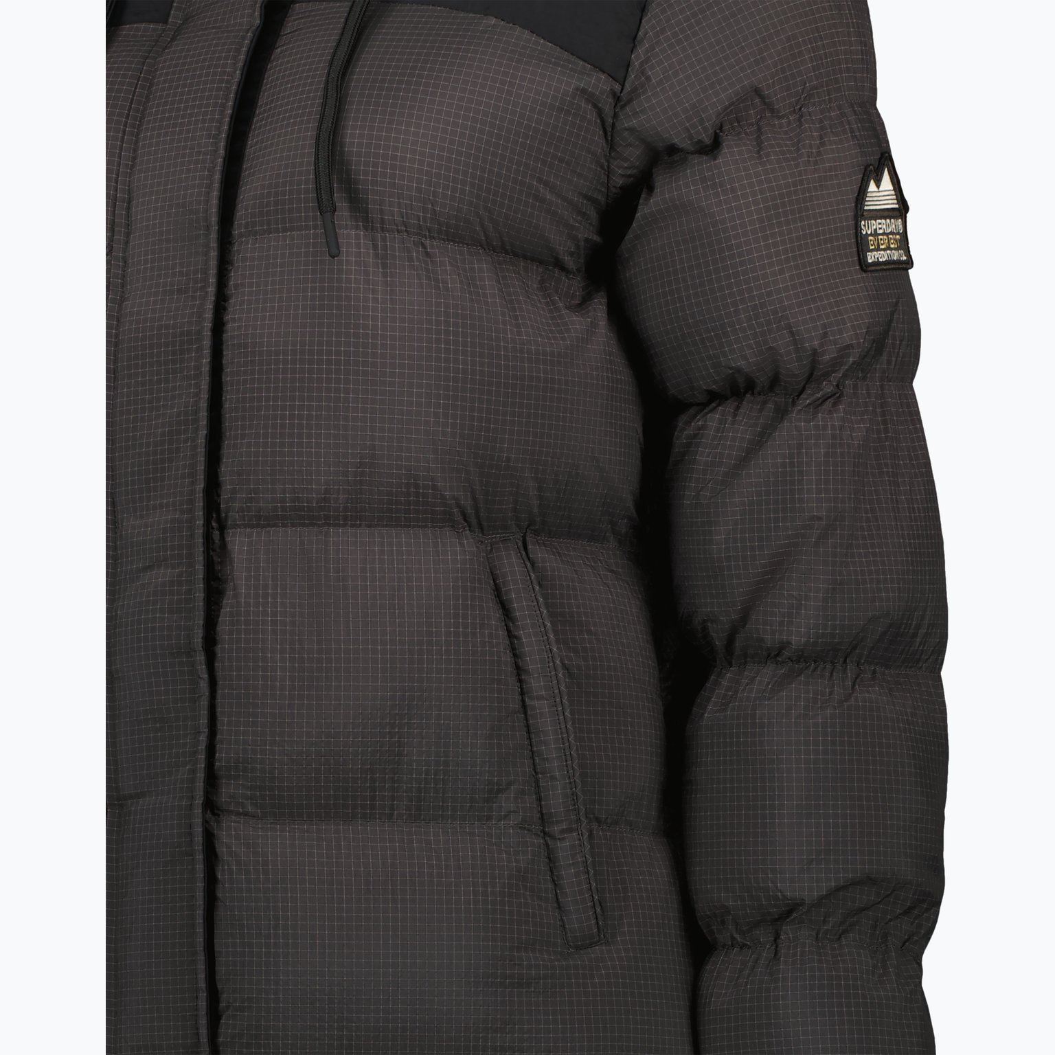 Superdry Ripstop Longline Puffer W vinterjacka Svart