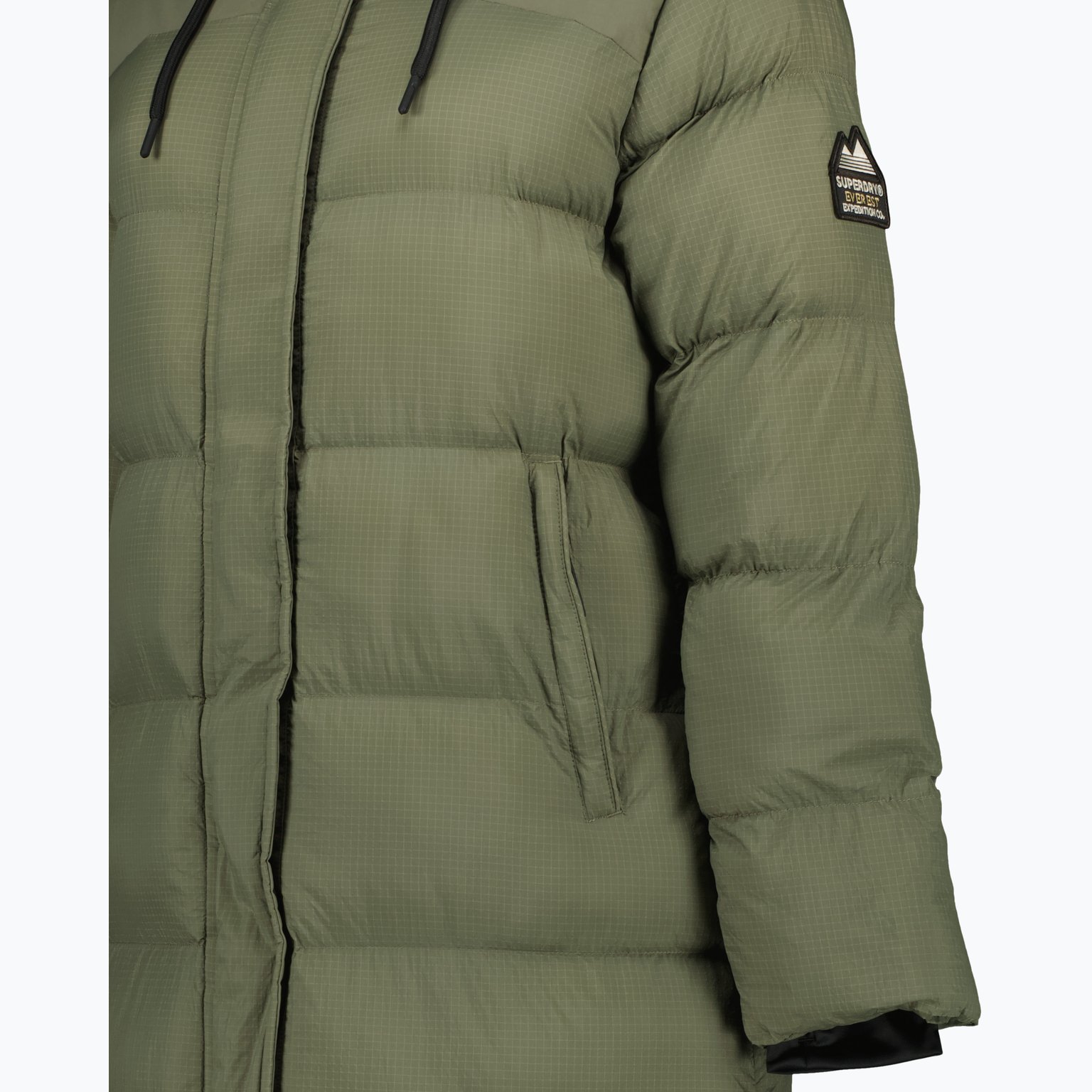 Superdry Ripstop Longline Puffer W vinterjacka Grön