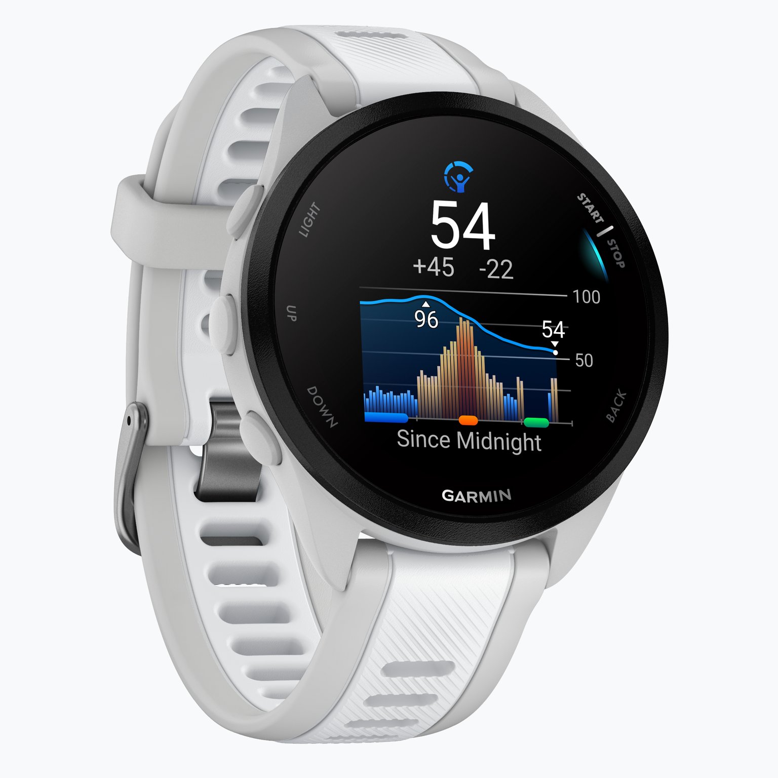 Garmin Forerunner 165 pulsklocka Vit