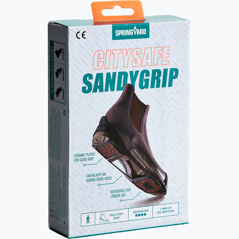 Springyard Sandygrip Citysafe broddar Svart