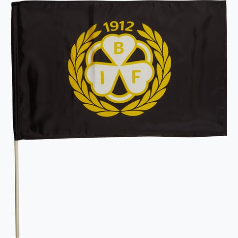 Brynäs IF FLAGGA MED PINNE 60x90CM Svart