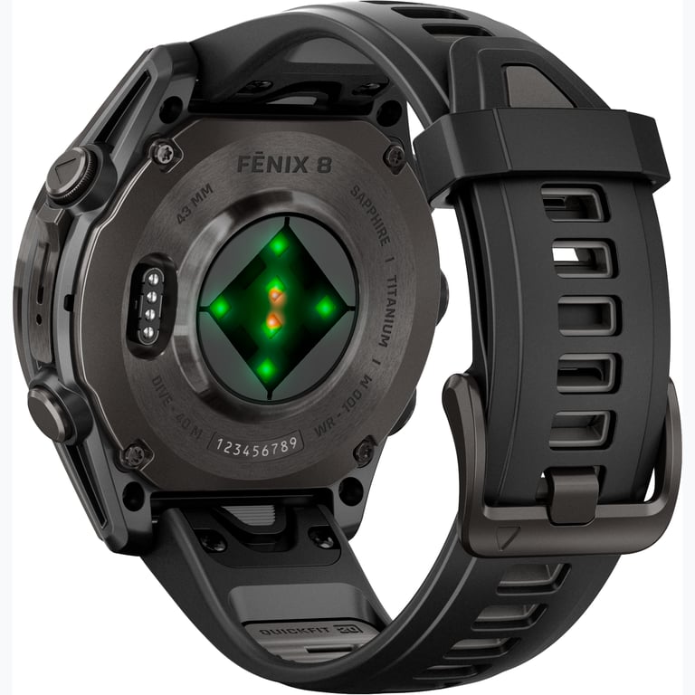 Garmin Fenix 8 43 mm AMOLED träningsklocka Svart