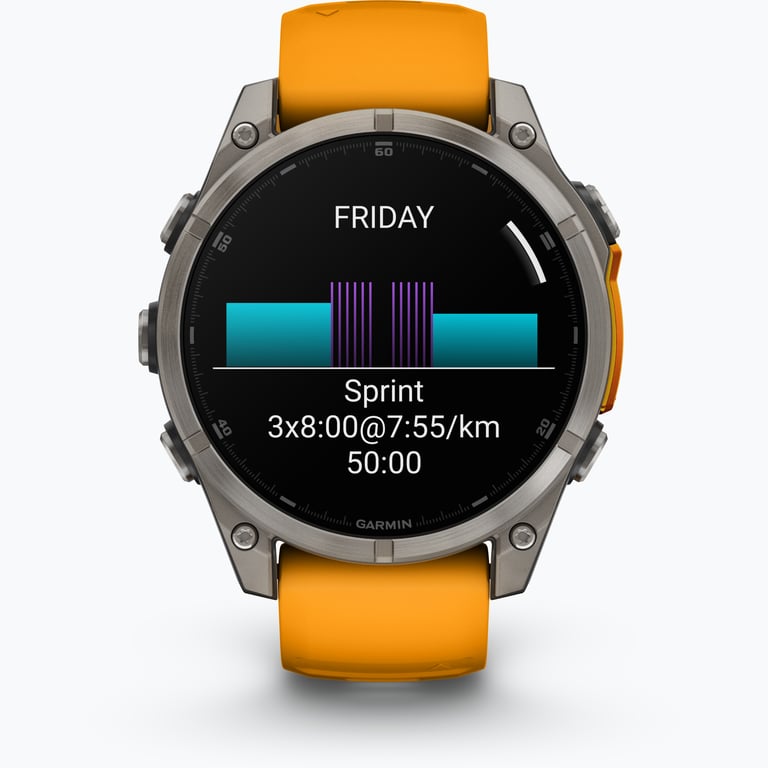 Garmin Fenix 8 47 mm AMOLED träningsklocka Orange