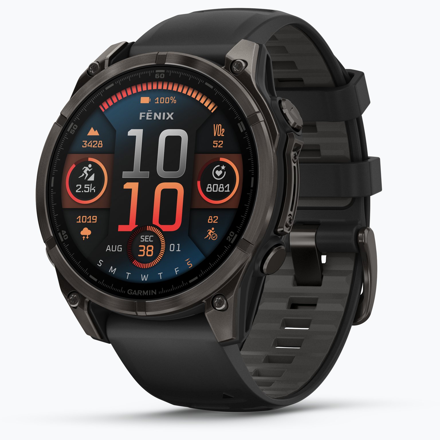 Garmin Fenix 8 47 mm AMOLED träningsklocka Svart