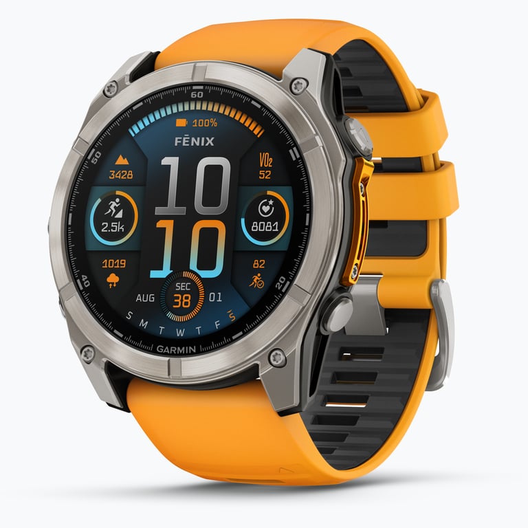 Garmin Fenix 8 51 mm AMOLED träningsklocka Gul