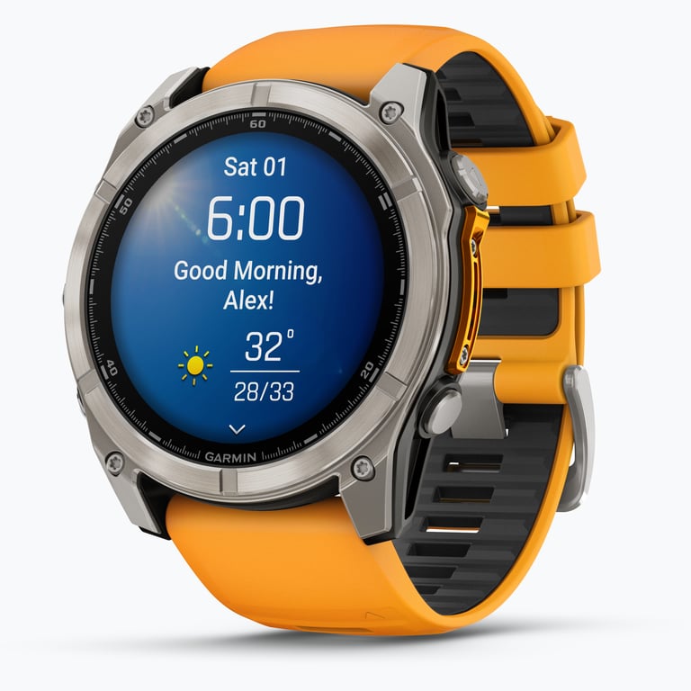 Garmin Fenix 8 51 mm AMOLED träningsklocka Gul