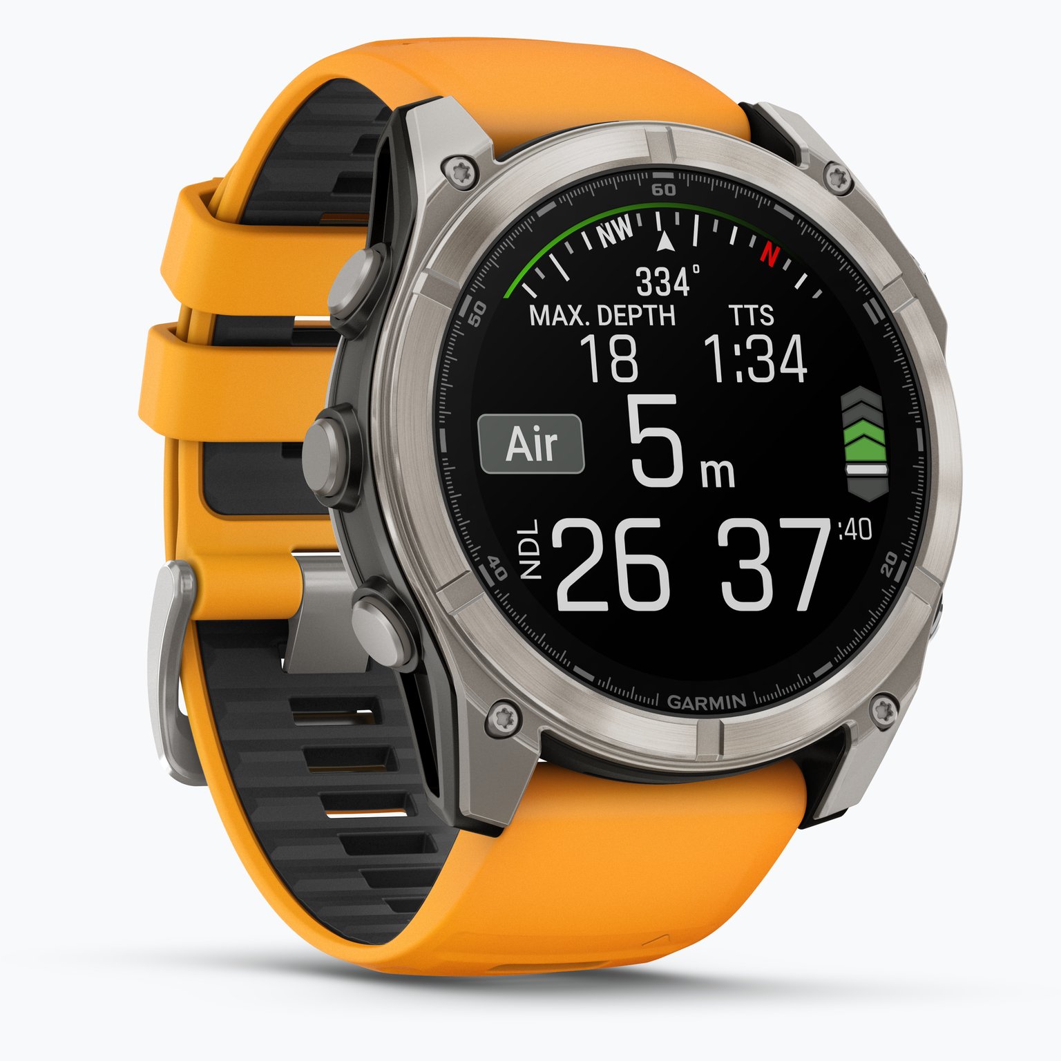 Garmin Fenix 8 51 mm AMOLED träningsklocka Gul