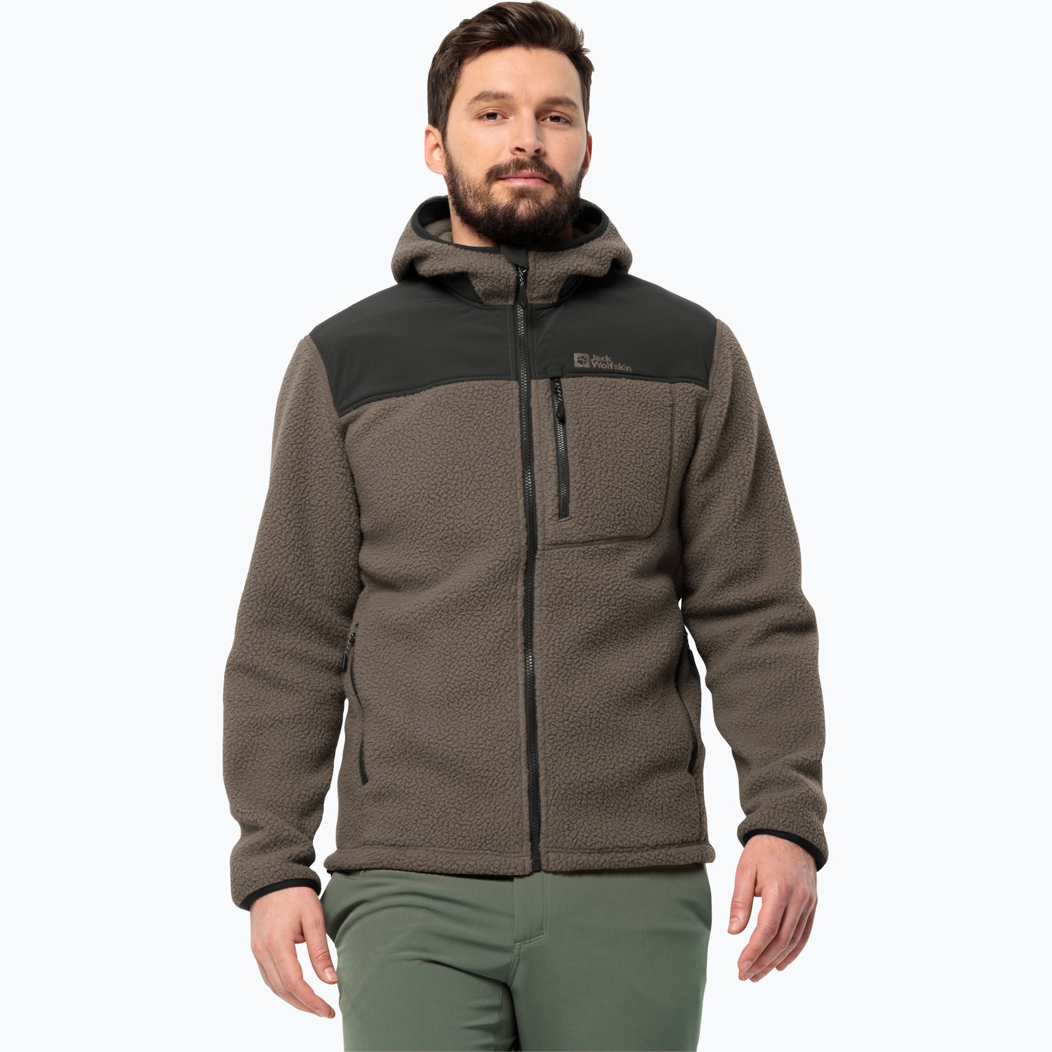 Jack Wolfskin Kammweg Pile M fleecejacka Brun