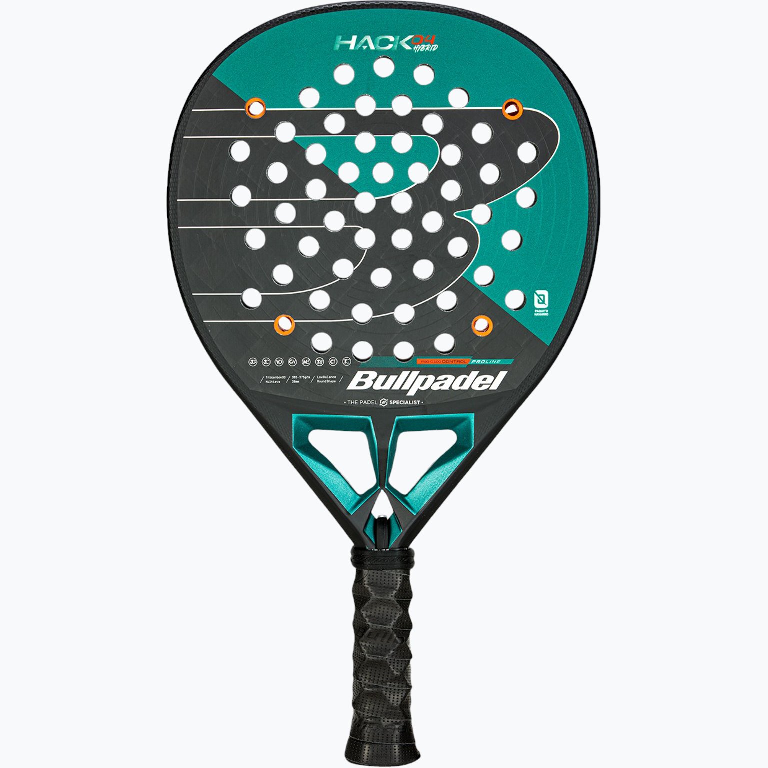 Bullpadel Hack 04 Hybrid 25 padelracket Svart