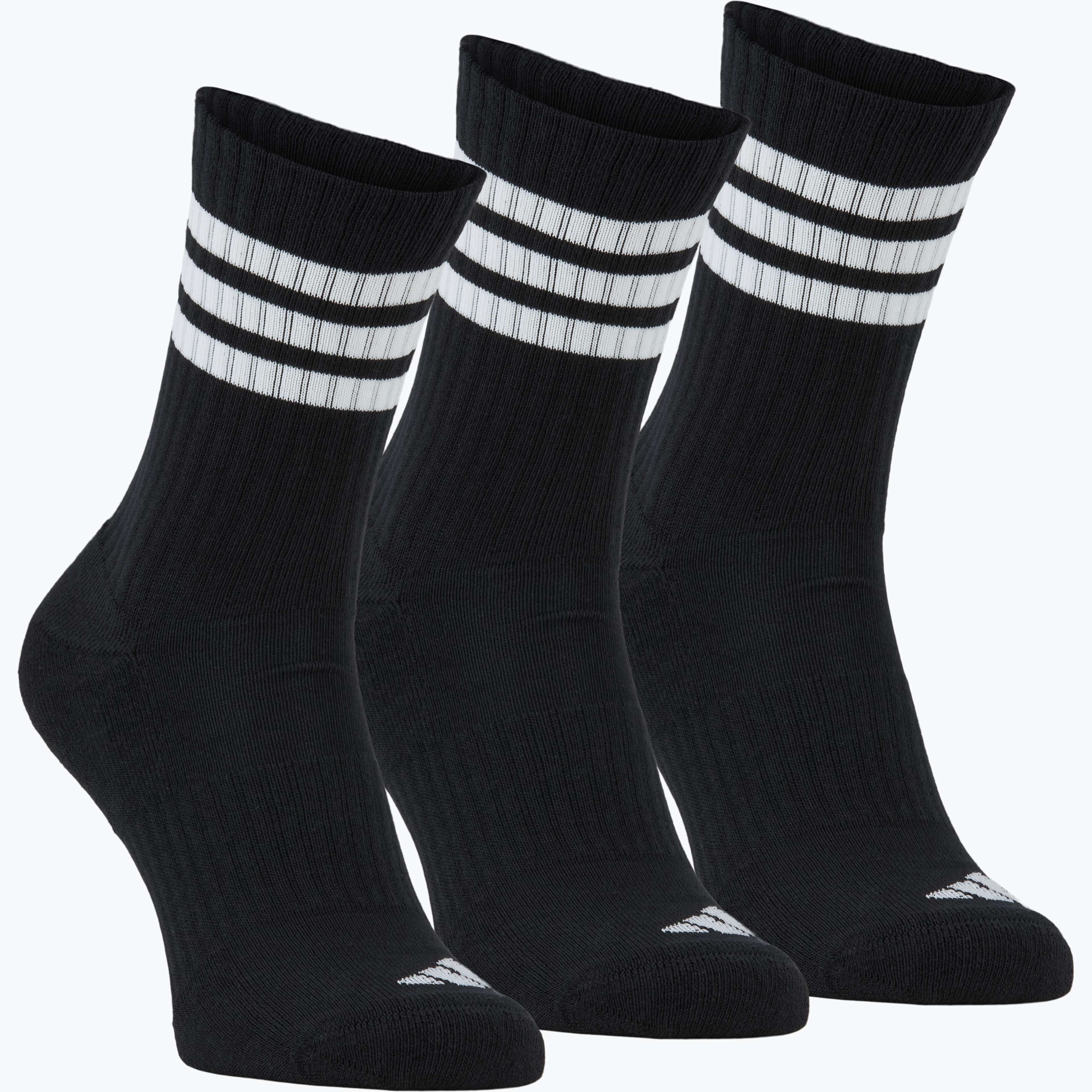 3-Stripes Cushion Crew 3-pack strumpor