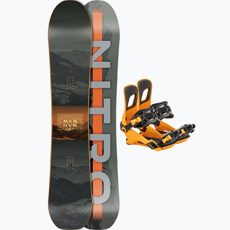 Nitro Magnum + Rambler snowboard