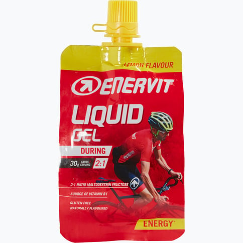 Enervit Liquid Gel Citron 60 ml energigel Röd