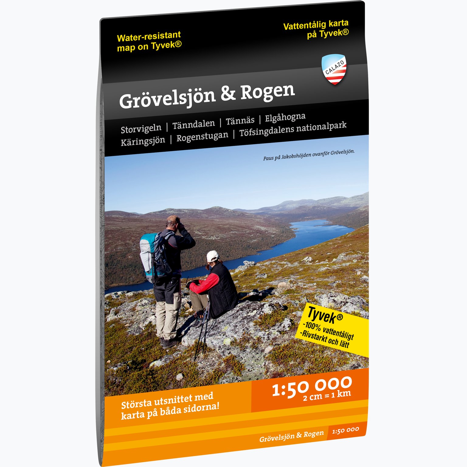 Calazo Grövelsjön & Rogen 1:50 000 karta Flerfärgad