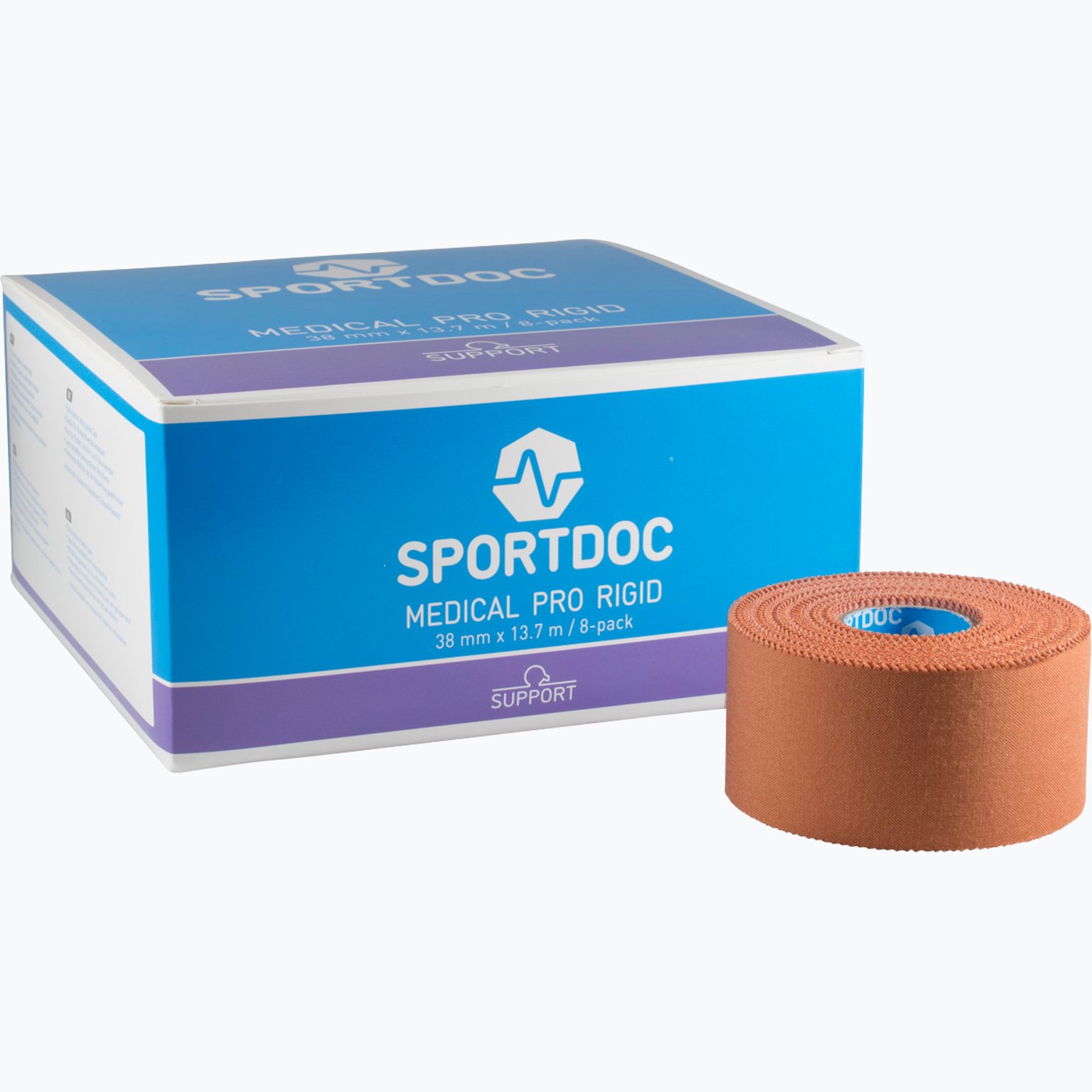 SPORTDOC Medical Pro Rigid 38mmx13,7m (8-pack) Brun