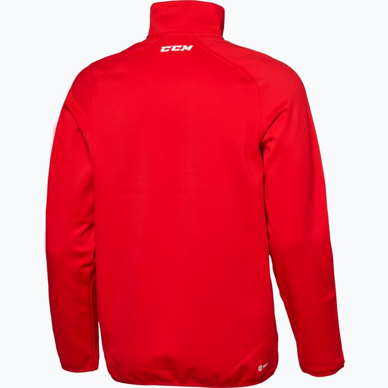 CCM Hockey Locker Room 1/4 ZIP Sr Röd