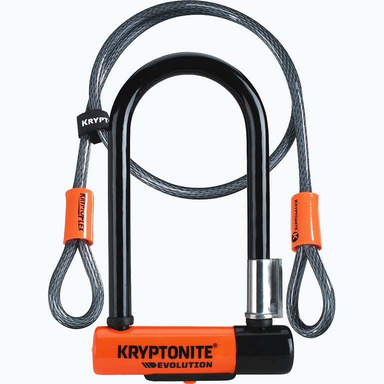 Kryptonite U-Lock And Cable Evo Mini7 cykellås Svart