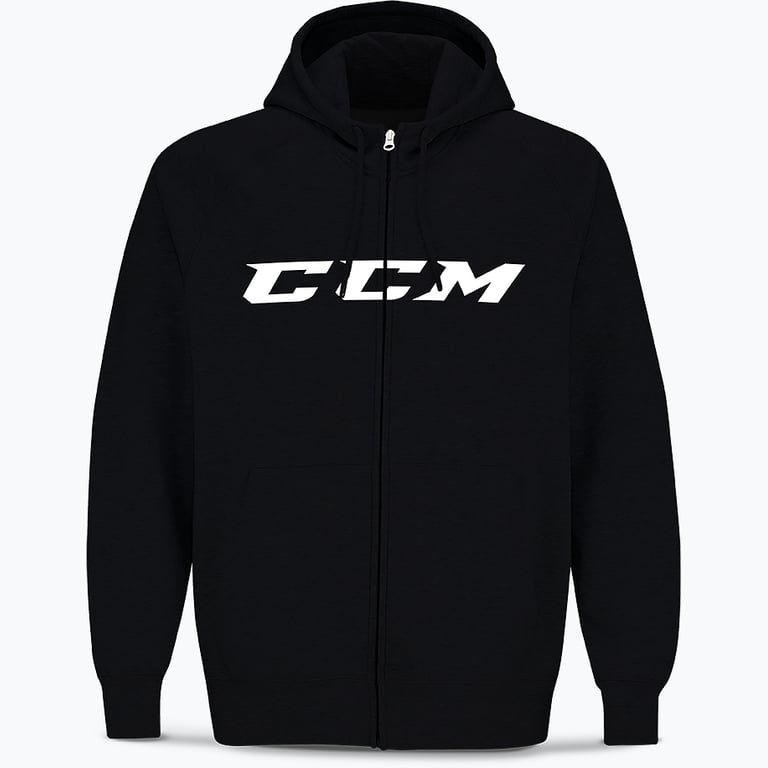 CCM Hockey Full Zip CVC Jr huvtröja Svart