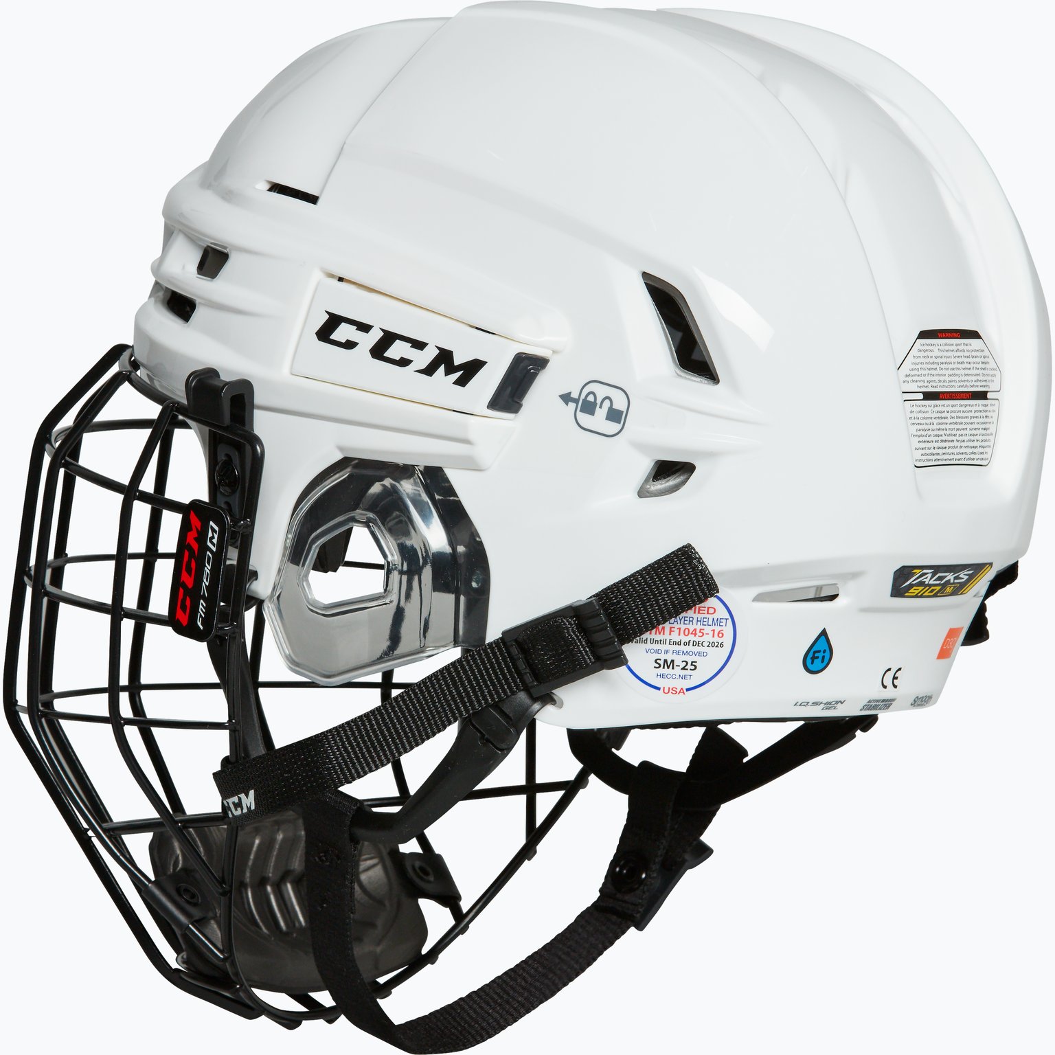 CCM Hockey HTC Tacks 910 Hockeyhjälm Vit