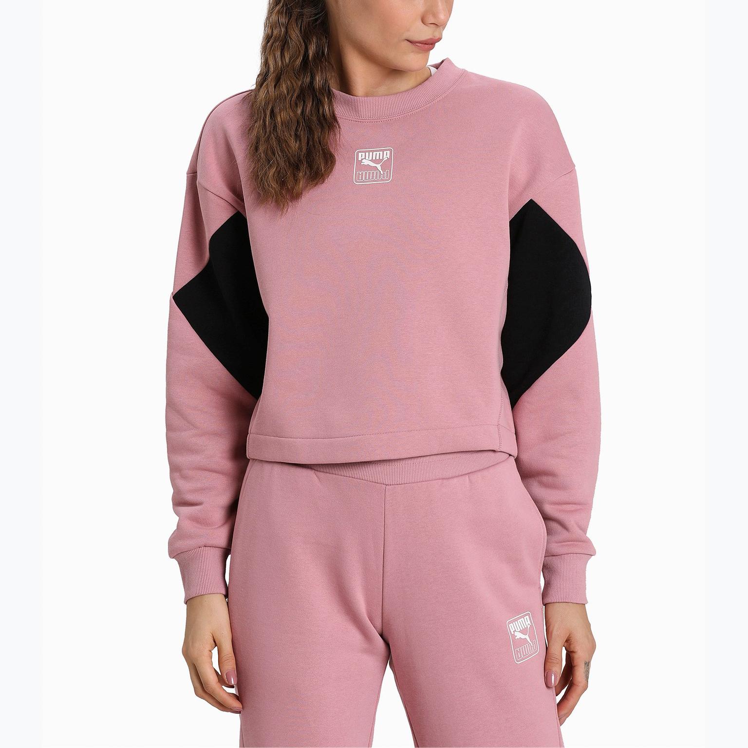 Puma Rebel Crew FL collegetröja Rosa