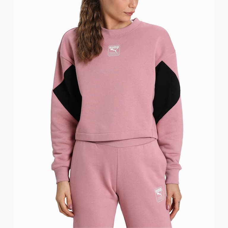 Puma Rebel Crew FL collegetröja Rosa