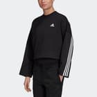 förhandsvisning ikon 1 för adidas W 3S Doubleknit collegetröja Svart