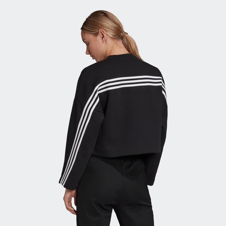 adidas W 3S Doubleknit collegetröja Svart