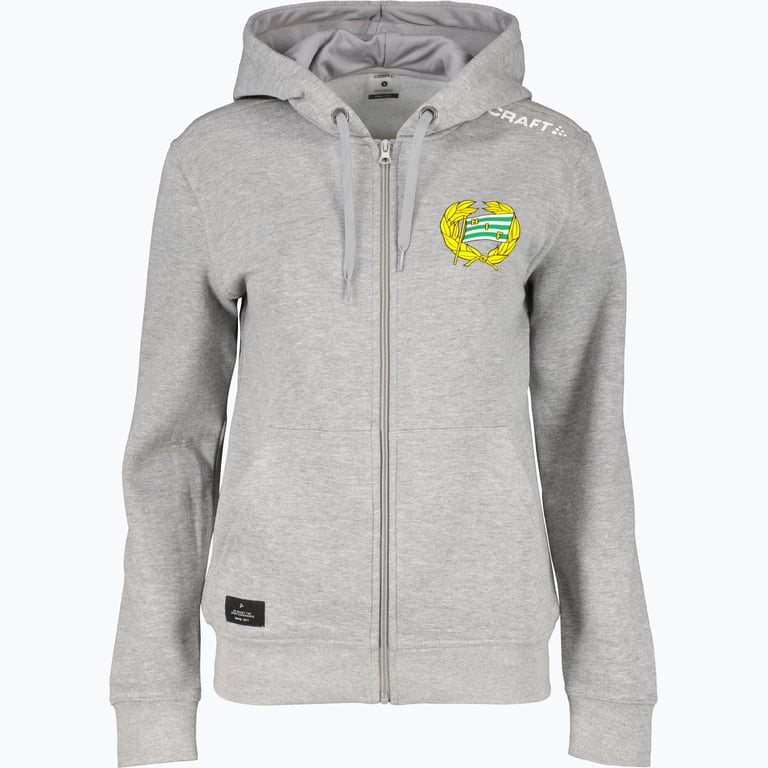 Hammarby Logo FZ W Hoodie Grå