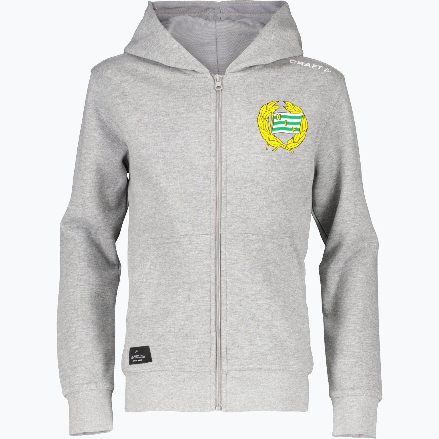 Hammarby Logo FZ Jr Hoodie Grå