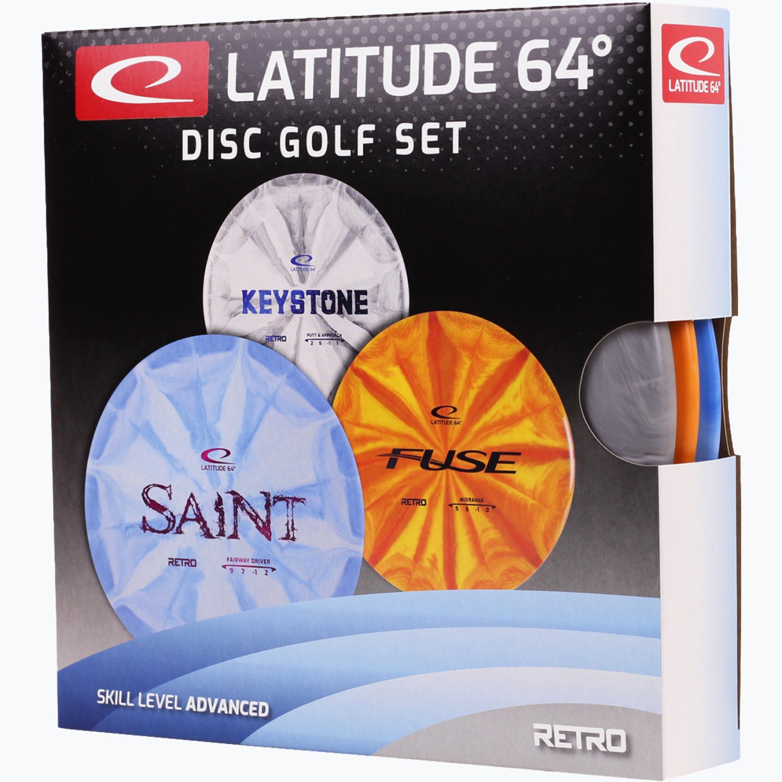 Latitude 64 Retro Burst Adv Discgolf startkit Flerfärgad