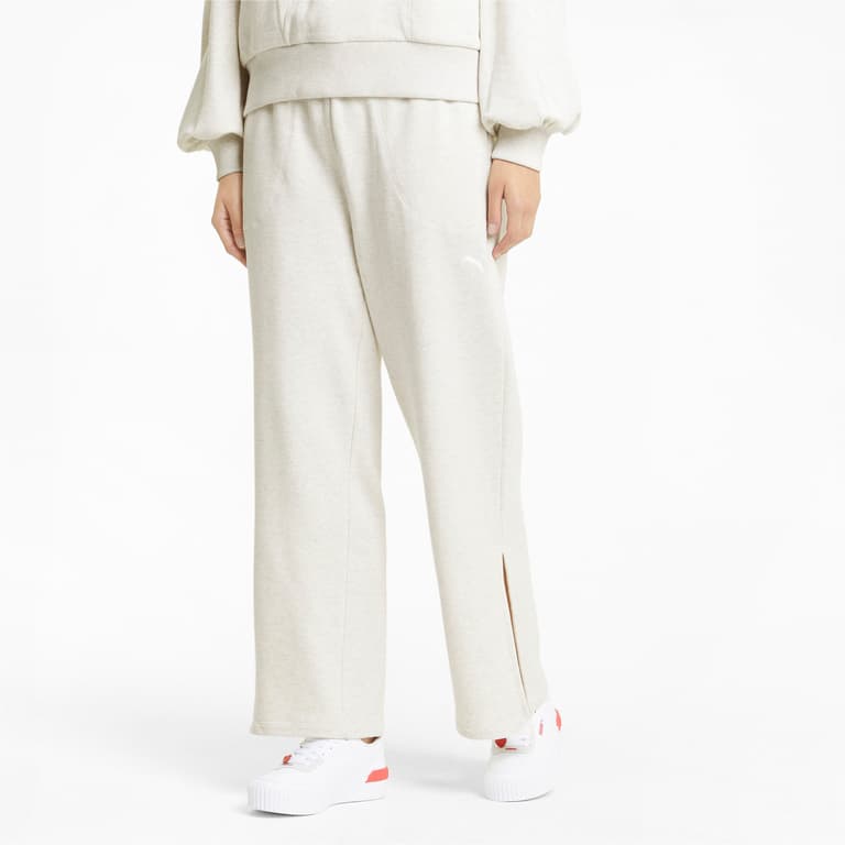 Puma Her Wide TR collegebyxor Vit