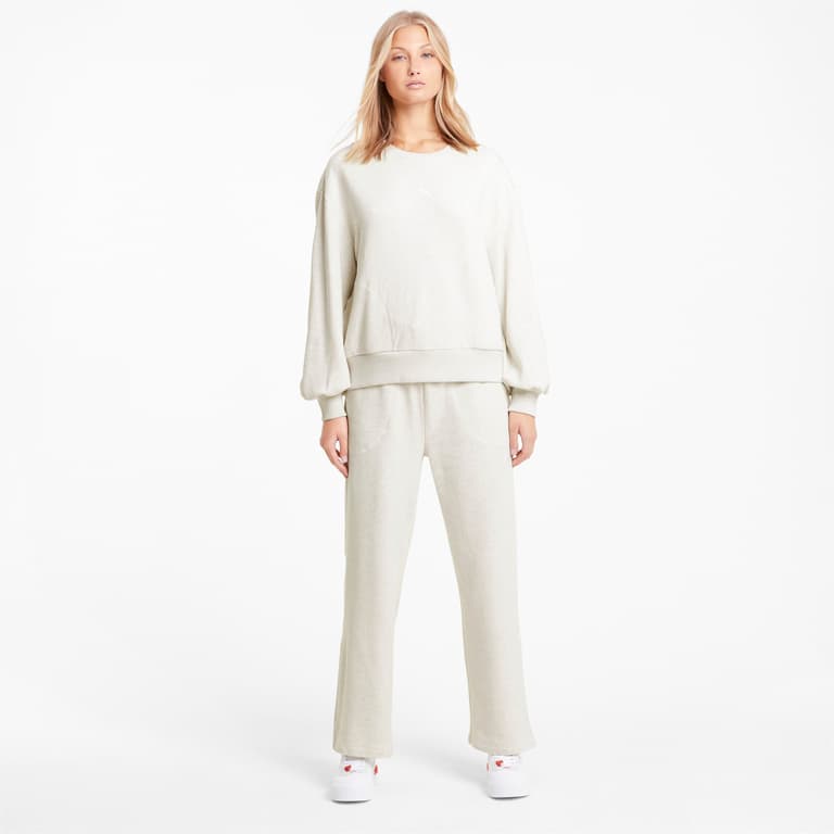 Puma Her Wide TR collegebyxor Vit