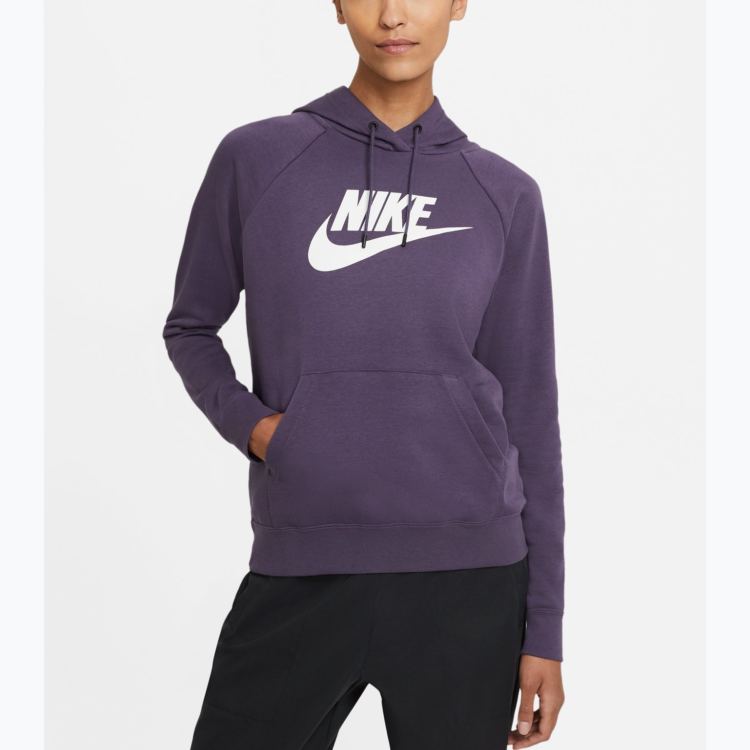 Nike NSW Essential W Fleece PO huvtröja Lila