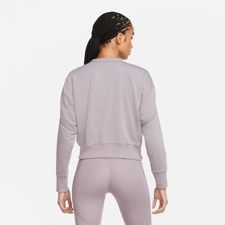 Nike W Therma Cropped Fleece collegetröja Lila