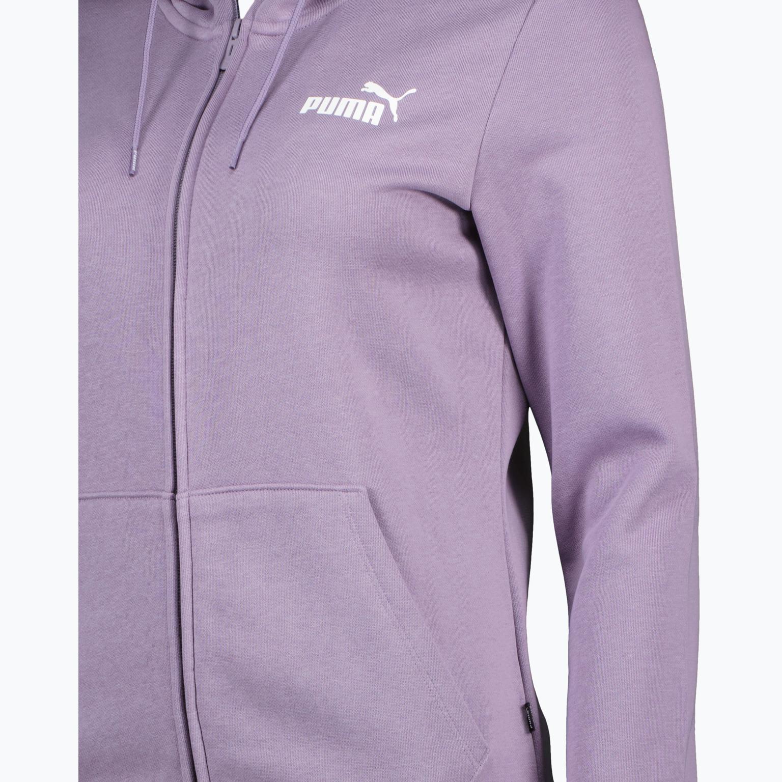 Puma Essentials Full-Zip W huvtröja Lila