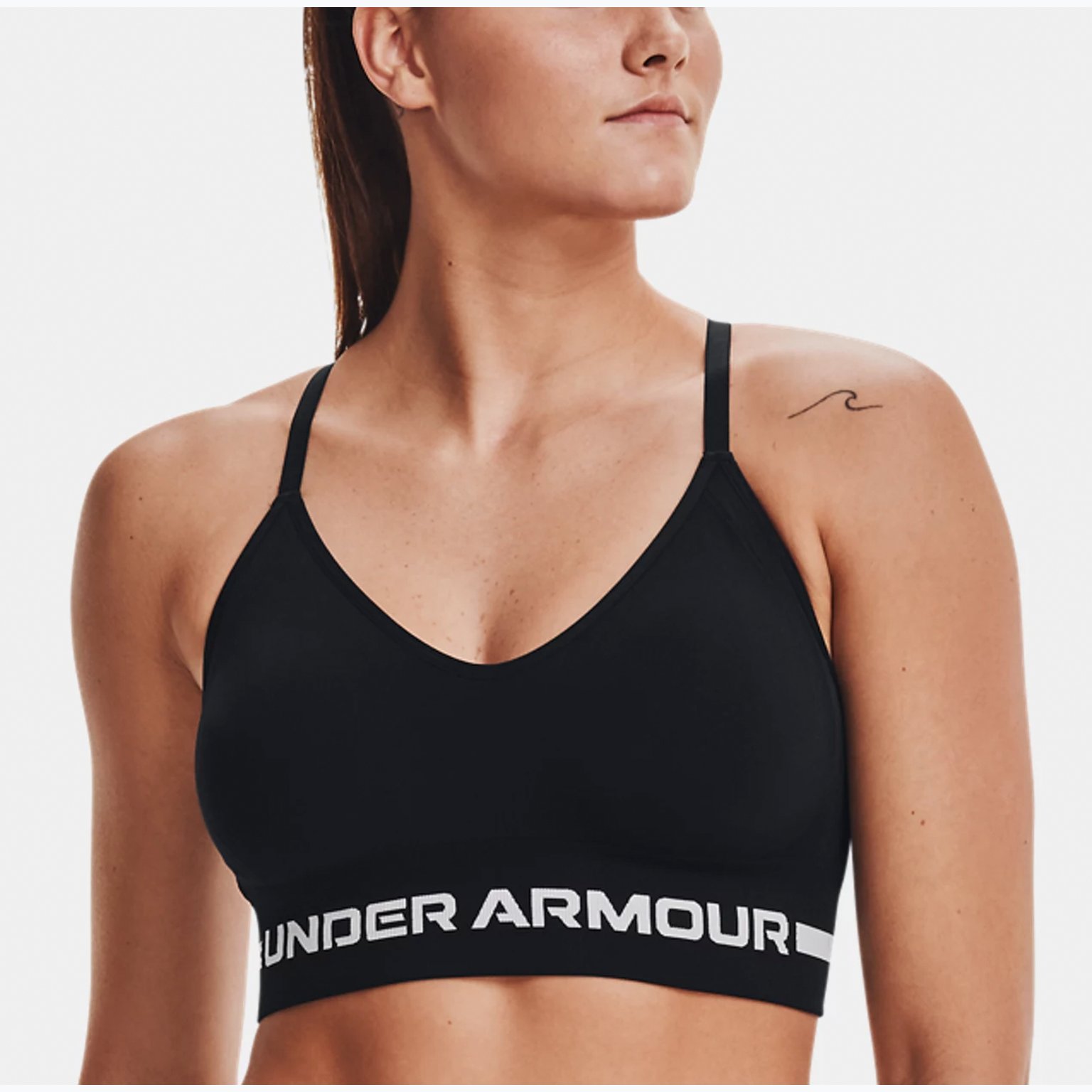 Under armour UA Seamless Low Long sport-bh Svart