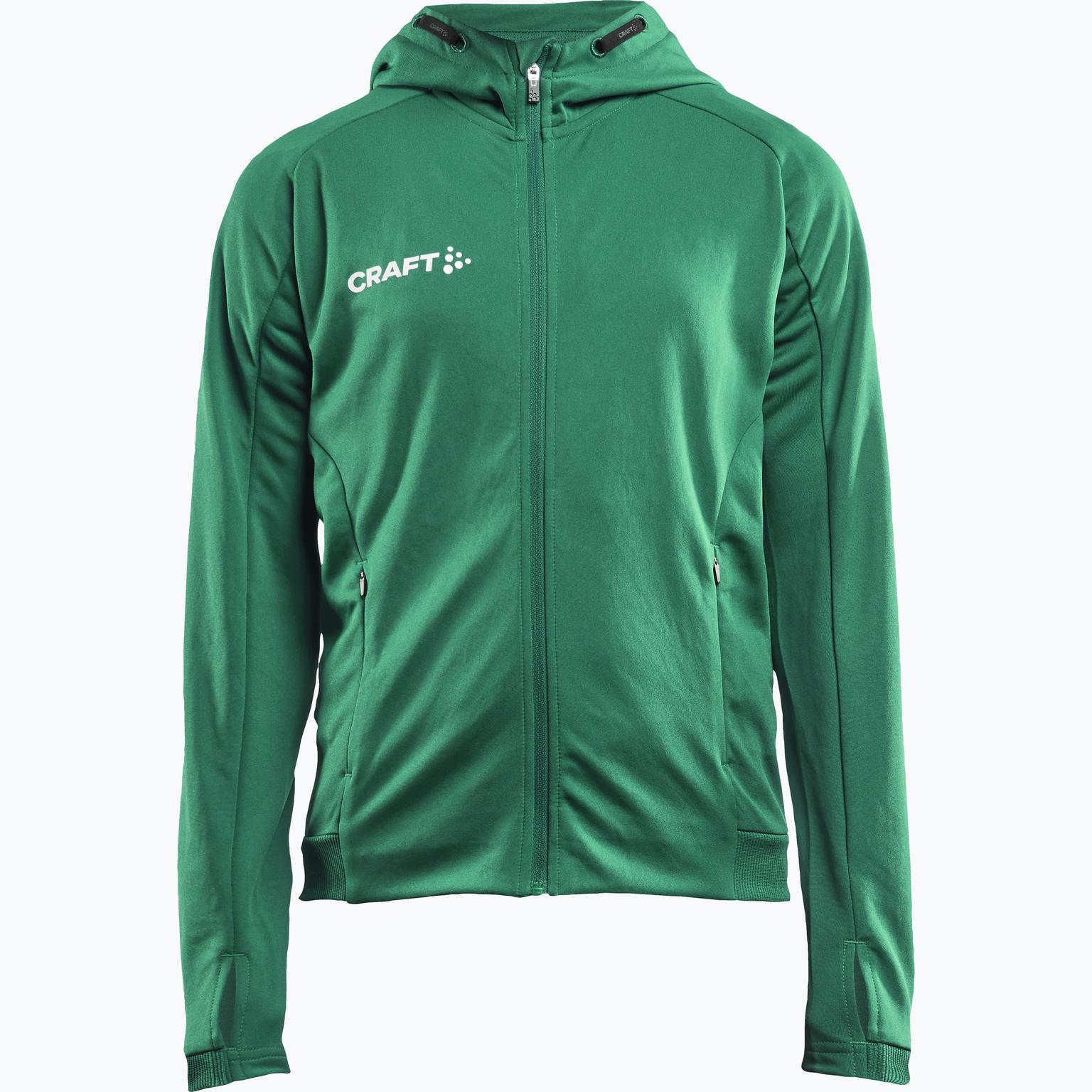 Craft Evolve Fullzip Jr Hood Grön