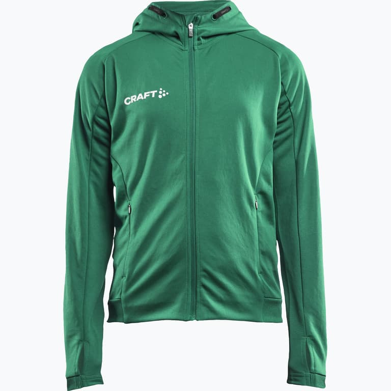 Craft Evolve Fullzip Jr Hood Grön