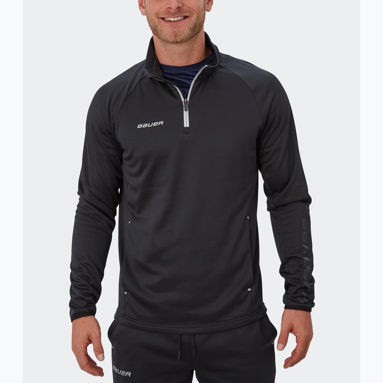 Bauer Hockey Vapor Fleece YTH 1/4 Zip Träningströja Svart